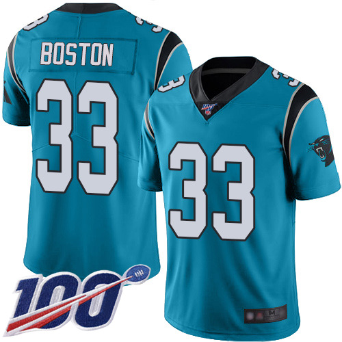 Carolina Panthers Limited Blue Youth Tre Boston Alternate Jersey NFL Football #33 100th Season Vapor Untouchable->youth nfl jersey->Youth Jersey